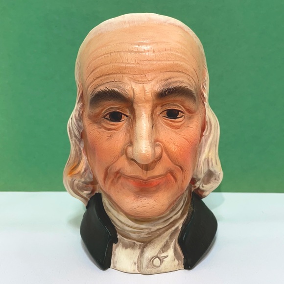 Rare! Hard To Find! HTF Enesco Benjamin Franklin Head Vase! - Picture 2 of 10